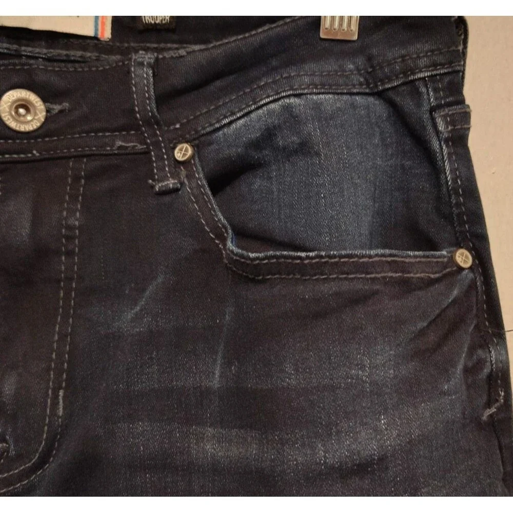 DepartWest Trooper Men Dark Blue Jeans Size 32W/32R Denim Straight leg Low rise